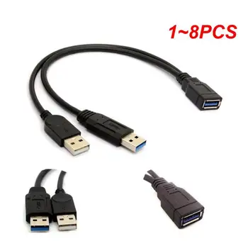 1 ~ 8ШТ 2.0 A от мужчины к USB-розетке, 2 двойных источника питания, USB-розетка, разветвитель, удлинитель, концентратор, зарядка для принтеров