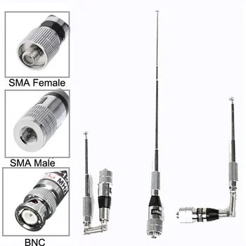 1 М Масштабируемая Штыревая Телескопическая Антенна 118-136 МГц SMA Male/SMA Female/BNC Plug Многократного Использования для Авиационного Радиоприемника Airband
