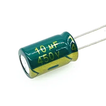 10 шт./лот 10 МКФ высокочастотный низкоомный алюминиевый электролитический конденсатор 450 В 10 МКФ размер 10 * 17 мм 20%