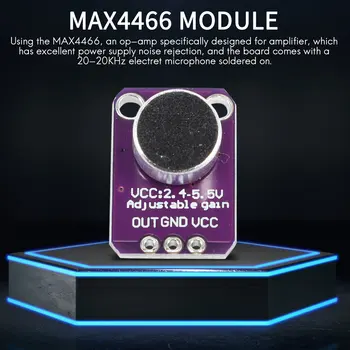 5 шт. электретный микрофонный усилитель GY-MAX4466 модуль MAX4466 с регулируемым коэффициентом усиления для Arduino