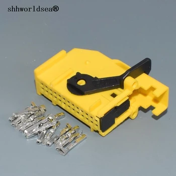 shhworldsea 0,6 мм 26-контактный штекер для проводов, 26-канальная электрическая проводка, желтый 26p разъем жгута проводов ECU 185879-1