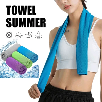 Мини-летнее охлаждающее полотенце Ультралегкое спортивное полотенце для йоги, бега, гольфа, велоспорта, быстросохнущее спортивное полотенце из микрофибры 30x100 см