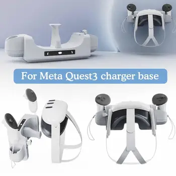 Для зарядной базы Oculus Meta Quest 3, настенное крепление, держатель виртуальной гарнитуры, подставка, контроллер зарядной станции для Quest 3 Elite, головной ремень