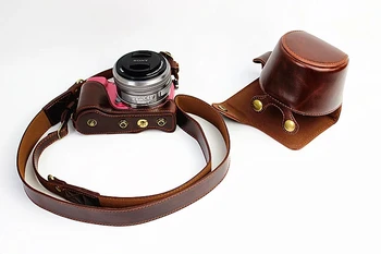 Новый роскошный чехол-сумка для видеокамеры из искусственной кожи для Sony A5100 a5000 16-50 мм с ремешком, открытым аккумулятором, 3 цвета