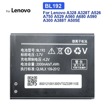 Номер отслеживания аккумулятора для Lenovo, 3,7 В, 2000 мАч, BL192, BL 192, A328, A328T, A526, A750, A529, A560, A680, A590, A300, A388T