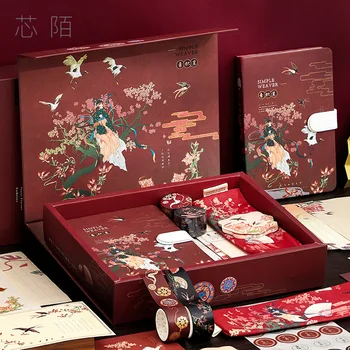 12 стилей дизайна Китайская классическая цветная внутренняя страница блокнот с бумажной лентой наклейка украшение для заметок дневник альбом для вырезок подарок