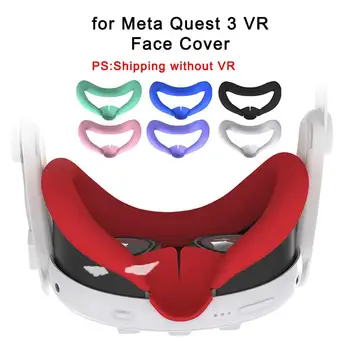 Для Meta Quest 3 VR Чехол для лица Силиконовая маска для глаз Защита от пота и пыли Сменный силиконовый коврик для лица для Quest 3 VR Аксессуары