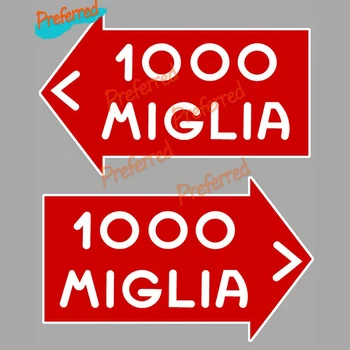 1000 Mille Miglia Гоночные Флаги Гоночная Трасса 15 см Наклейки Наклейка для Всех Ваших Автомобилей Гоночный Ноутбук Мотоциклетный Шлем Серфинг Кемпер