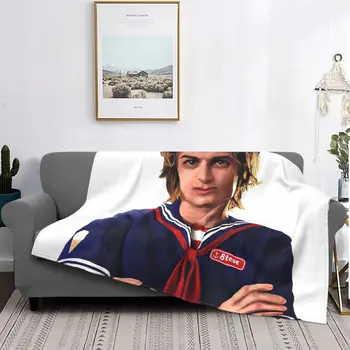 Фланелевые пледы Стива Харрингтона, Оригинальные актерские одеяла Джо Кири для путешествий на диване, ультрамягкое покрывало для кровати