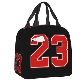 Классическая Баскетбольная сумка для ланча с 23 номерами Legend, теплый холодильник, изолированный Ланч-бокс для женщин, детское школьное питание, контейнер для пикника
