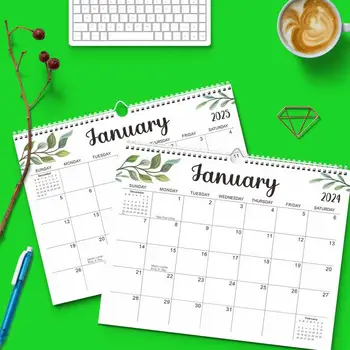 Ежемесячный Планировщик календаря на 2024-2025 годы Охватывает период с января 2024 по июнь 2025 года 18 Ежемесячных номеров Домашнего офиса и букв