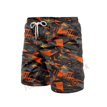Летние мужские пляжные брюки, красочные плавки для серфинга, водные шорты с функцией цифровой печати RT
