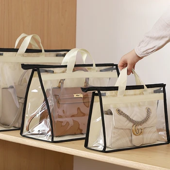 ПВХ Прозрачная подвесная сумка для хранения Кожаная сумка Влагостойкая Герметичная Пылезащитная сумка для хранения отделки гардероба