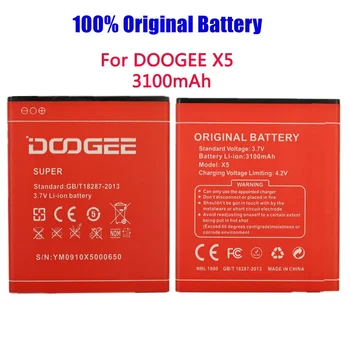 2023 Новый Аккумулятор Высокой Емкости 3100 мАч Красного Цвета Для смартфона DOOGEE X5/X5S/X5 Pro, Сменный Литий-ионный Аккумулятор, Аккумуляторы