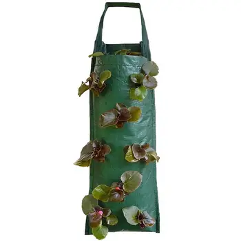 Сумки для выращивания клубники, сумка для посадки овощей с ручкой, многоразовая Подвесная сумка для выращивания клубники, Утолщенные садовые сумки, садовые принадлежности