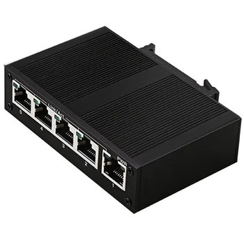 2X 5-портовый сетевой коммутатор 100 Мбит/с Ethernet промышленного класса Коммутатор Неуправляемый промышленный сетевой разветвитель рельсового типа
