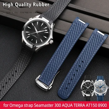 20 мм ремешок для часов из силиконовой резины с изогнутым концом, металлический ремешок для часов Omega strap Seamaster 300 AQUA TERRA AT150 8900 + Инструменты