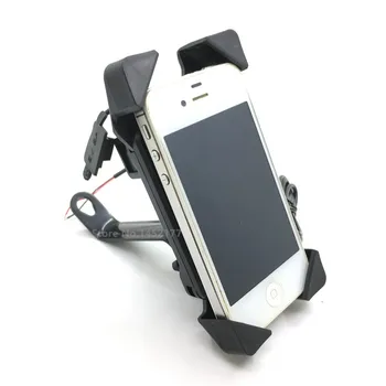 Yecnecty USB зарядное устройство для мотоцикла 2 В 1 мотоцикл 3,5-7 дюймов Телефон GPS Держатель Кронштейн для Kawasaki Honda Yamaha Ducati