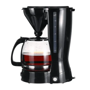 Кофеварка Houselin Coffee с автоматической паузой и стеклянным графином, 12 чашек, черная