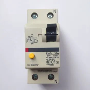 Миниатюрный автоматический выключатель утечки на Землю BV-D 2P 6A 16A 20A 25A 32A 40A 63A Автоматический выключатель остаточного тока RCBO MCCB
