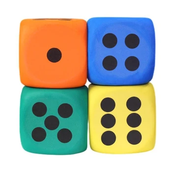 80 мм большие пенопластовые кубики с черными точками, шестигранные цветные кубики, учебные пособия J60A