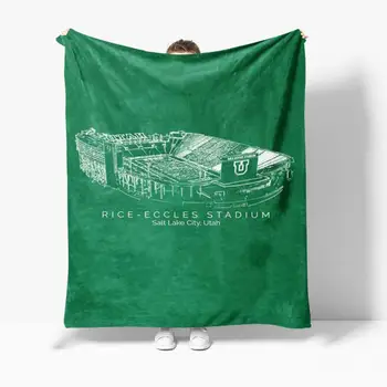 Одеяло в день футбольного матча, одеяло в стиле футбольного поля колледжа, Мягкое уютное одеяло на стадионе для футбольных фанатов, Рождество