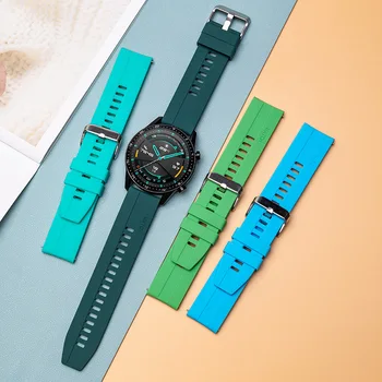 22 мм силиконовый ремешок для часов Huawei Watch GT 2 46 мм Мягкий спортивный ремешок браслет ремешок для часов Huawei Watch GT 2 20 мм 22 мм