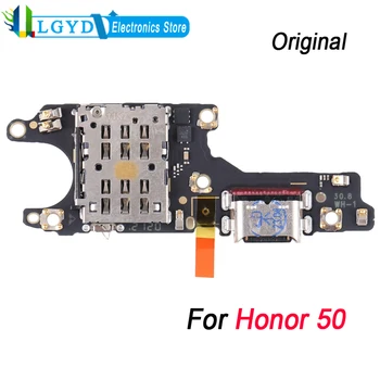 Для Honor 50 Оригинальная плата для чтения SIM-карт с микрофоном, ремонтная запасная часть