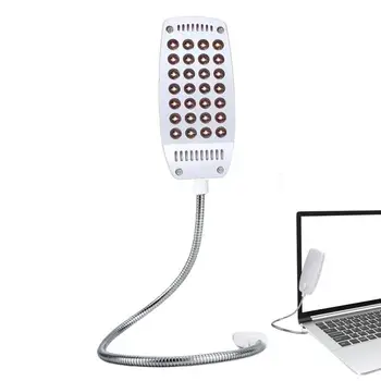 USB-лампа для ноутбука, настольная лампа на гусиной шее с 28 светодиодами, ночник, лампа для гостиной, спальни, кабинета, офиса, общежития