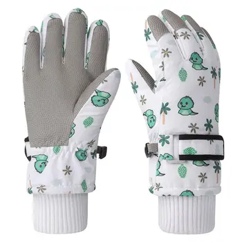 Утолщенные флисовые перчатки для мальчиков и девочек, ветрозащитные плюшевые велосипедные перчатки, зимние теплые водонепроницаемые рукавицы для занятий спортом на открытом воздухе, детские студенческие перчатки