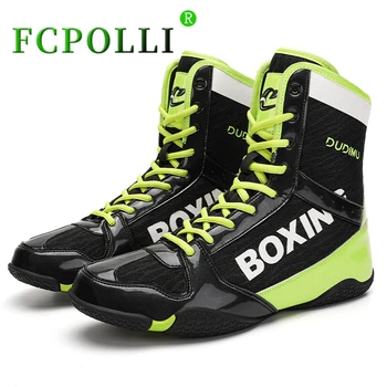 Борцовские ботинки для мужчин и женщин, дышащая боксерская обувь Унисекс, высококачественная спортивная обувь для бокса, пары резиновых спортивных туфель для пар