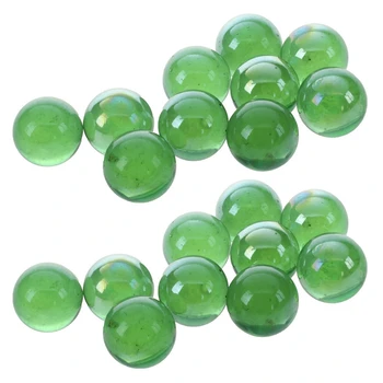 20 Шт мраморных шариков 16 мм Стеклянные шарики для украшения, цветные самородки, игрушка зеленого цвета