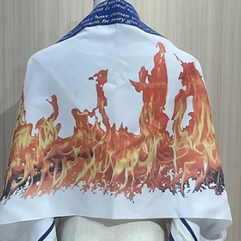 Стильный головной убор в виде молитвенного тюрбана для мужчин и женщин, шарф с кисточками и огненным принтом, модный головной убор для исламистов