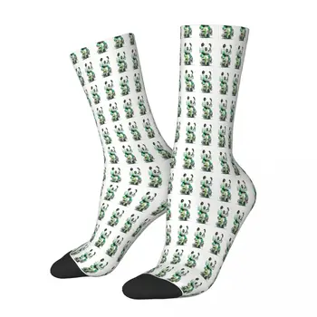 Симпатичные Зеленые Носки Робота-Панды Мужские Женские Весенние Чулки В стиле Хип-Хоп