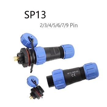 Водонепроницаемые авиационные разъемы серии SP13, Штекерная розетка, Гайка/Стыковочный разъем для кабеля IP68