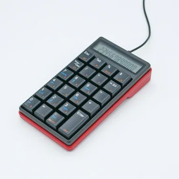 Проводная цифровая клавиатура 23 клавиши с калькулятором на 12 цифр, цифровая клавиатура 2 в 1, подходящая для финансов, офисной бизнес-клавиатуры ноутбука
