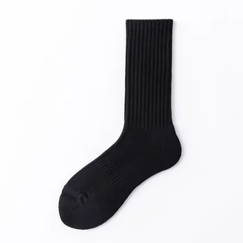 Мужские носки Летние тонкие из чистого хлопка с защитой от запаха в средней части, черно-белые, однотонные, антибактериальные, дышащие