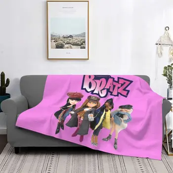 Бархатное покрывало Bratz Quote Iman розовые одеяла с бабочками для девочек для дивана Теплое плюшевое Тонкое одеяло для дивана