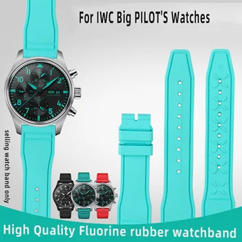 Высококачественный ремешок из фторкаучука для часов IWC Big PILOT'S Watches Spitfire Portofino Family Mark 18 с быстросъемным ремешком 21 мм