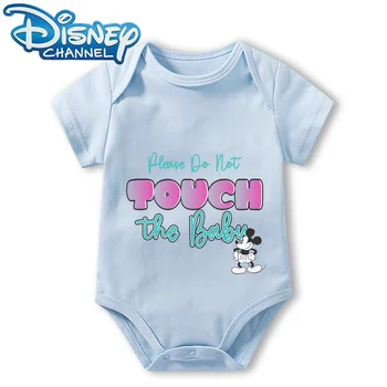 Детская одежда, боди для новорожденных, комбинезон для мальчиков и девочек, Ползунки с короткими рукавами с Микки Маусом Disney, комбинезоны от 0 до 12 месяцев