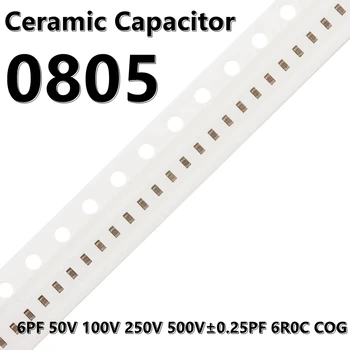 (50шт) 0805 Керамические Конденсаторы 6PF 50V 100V 250V 500V±0.25PF 6R0C COG 2012 SMD