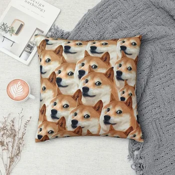 Наволочка Doge Shiba Inu Memes, наволочка из полиэстера, удобная подушка, декоративная подушка для дивана, используемая для гостиной