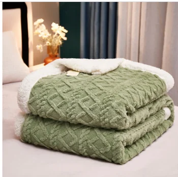 Одеяло 2023 Мягкое теплое однотонное теплое флисовое одеяло из микроплюша