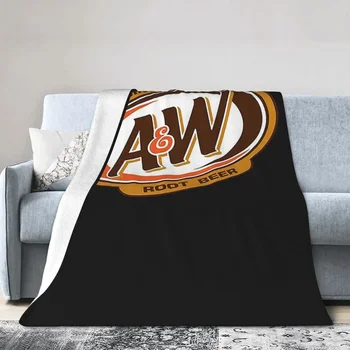 Классическое одеяло с логотипом A & W Root Beer, Мягкое теплое Фланелевое Покрывало для кровати, гостиной, домашнего дивана для Пикника, путешествия