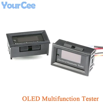 OLED-дисплей с синим шрифтом; Многофункциональный тестер; Напряжение; Ток; Мощность; Энергия; Время; Измеритель температуры; Вольтметр; Амперметр 33 В 3А