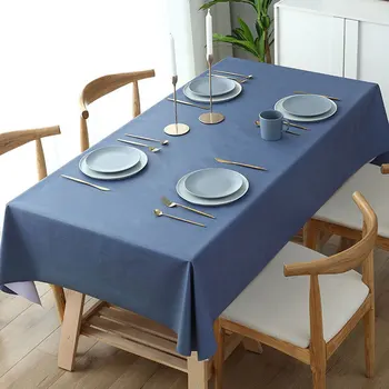 Темно-синее Простое в уходе и стойкое к коррозии покрытие для прямоугольных столов, экологически чистое