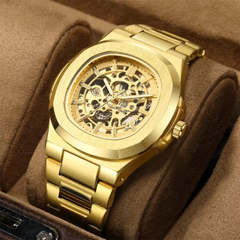Роскошные высококачественные механические мужские часы наручные автоматические механические часы из полого сплава часы для мужчин модный тренд Relogio