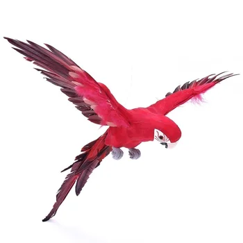 Искусственные попугаи Имитация домашнего декора птиц Яркие Попугаи Сад Милое Украшение пруда на открытом воздухе