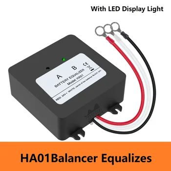 HA01 Battery Balancer Эквалайзер Подходит Для Свинцово–кислотных аккумуляторов 2x12 В, Длительный срок службы, Со светодиодной подсветкой, Бесплатная Доставка