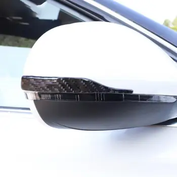 Наклейка 2шт Автомобильная противоударная прокладка из углеродного волокна для зеркала заднего вида с защитой от трения для Audi A4L A6L A5 Q2L